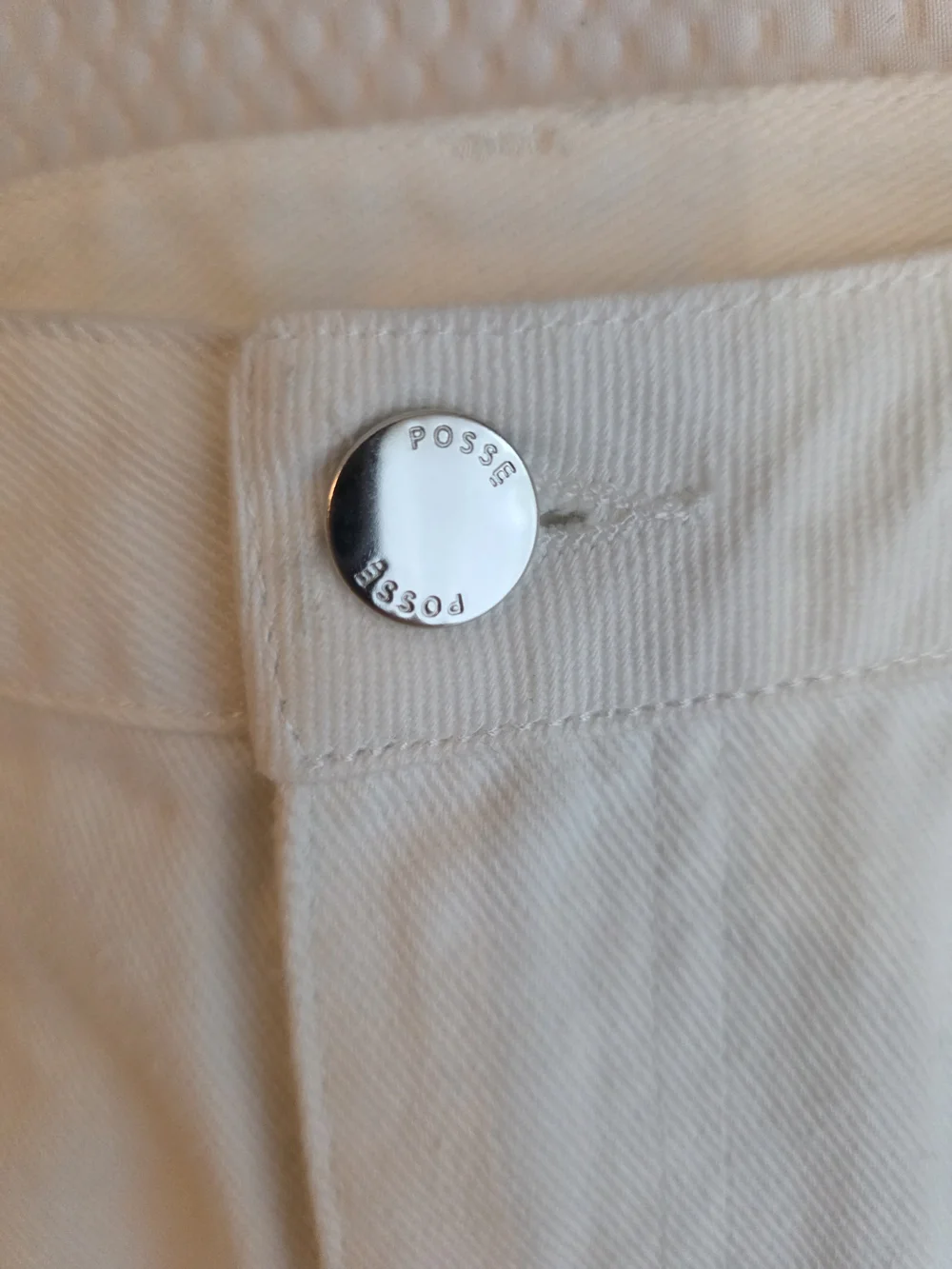 POSSE Harvey Denim Skirt in White - Size 26 (XS/S)